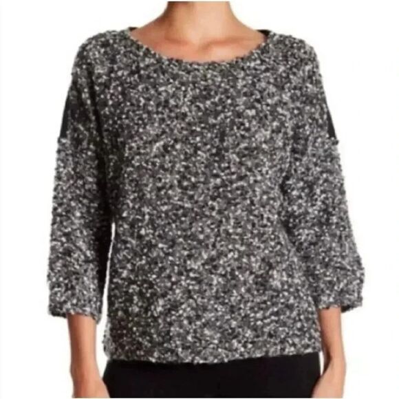 Eileen Fisher Bateau Neck Boucle Front Boxy Wool Blend Sweater SZ XL #2279 - Picture 1 of 14